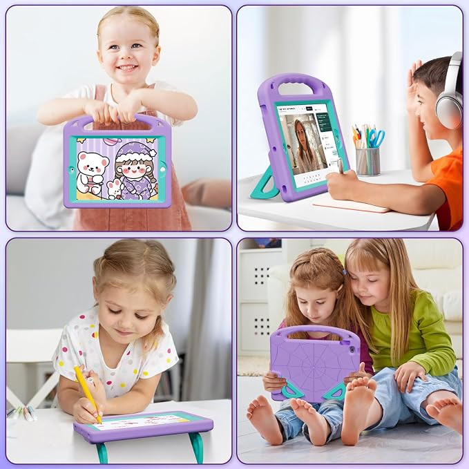 Kids Case for iPad 9th/8th/7th Gen. (10.2-inch 2021/2020/2019) | Shockproof Cover with Built-in Screen Protector and Stand Black