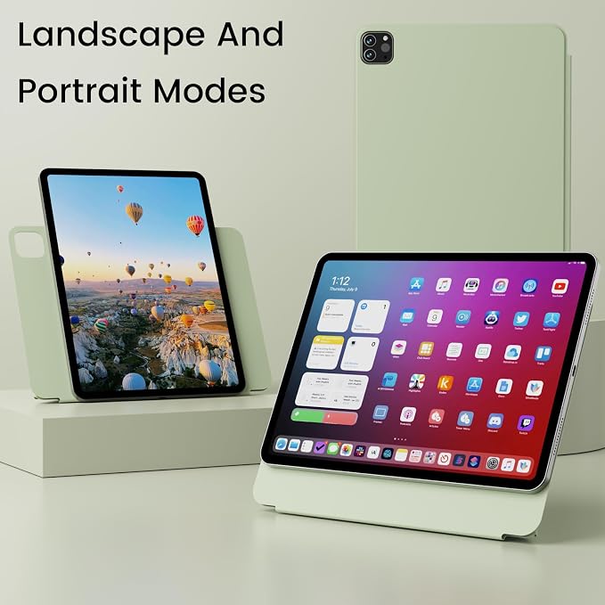 Magnetic Case for iPad Pro 11 Inch 4th/3rd/2nd Gen Black | Magnetic Attachment Support 2nd Gen Pencil Charging Slim &amp Light Folio Stand Case for iPad Pro 11'' 2022/2021/2020