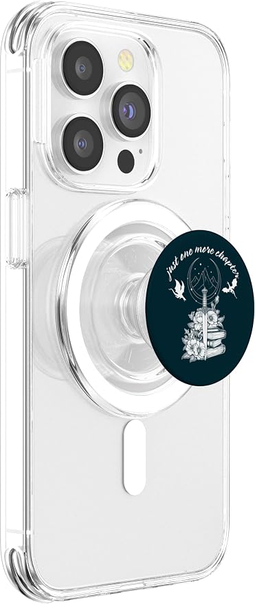 Just One More Chapter Book Dragon Romantasy Reader Bookish PopSockets PopGrip for MagSafe