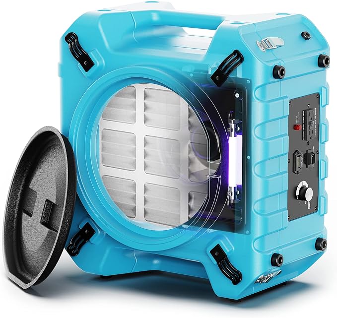 ALORAIR PureAiro HEPA Pro 870 Air Scrubber | UV-C Light Sterilization | 3-Stage