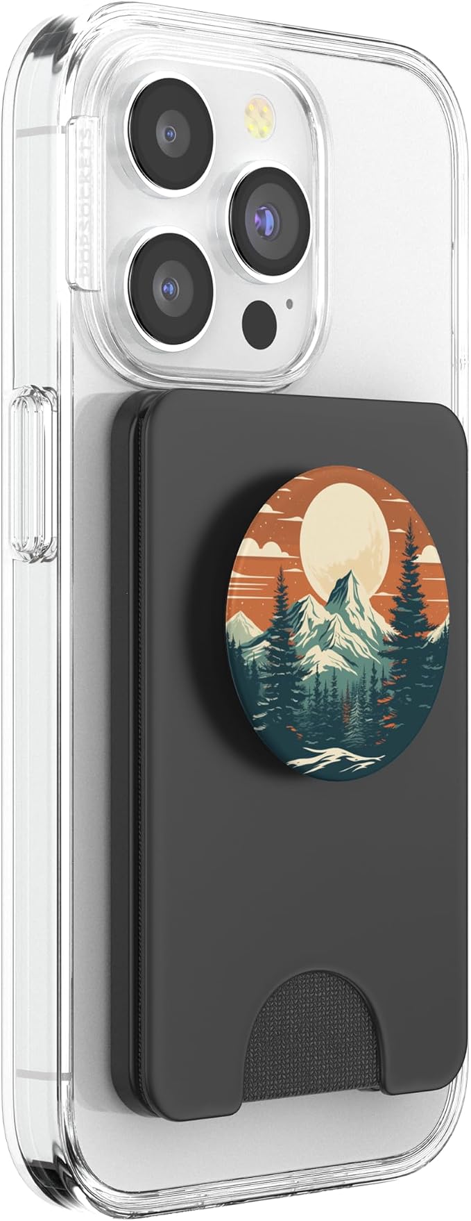 Retro Pine Tree Mountain Scene Forest Nature PopSockets Adhesive PopGrip