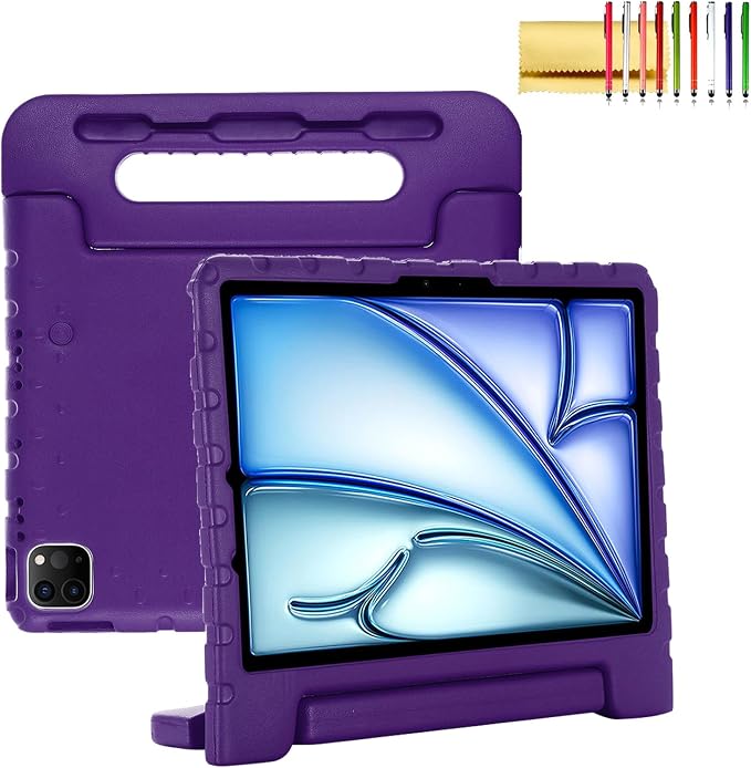 Dteck Kids Case for iPad 10.2 - Shockproof Rugged EVA Handle Stand Child Proof Case for iPad 9/8/7 Generation Black