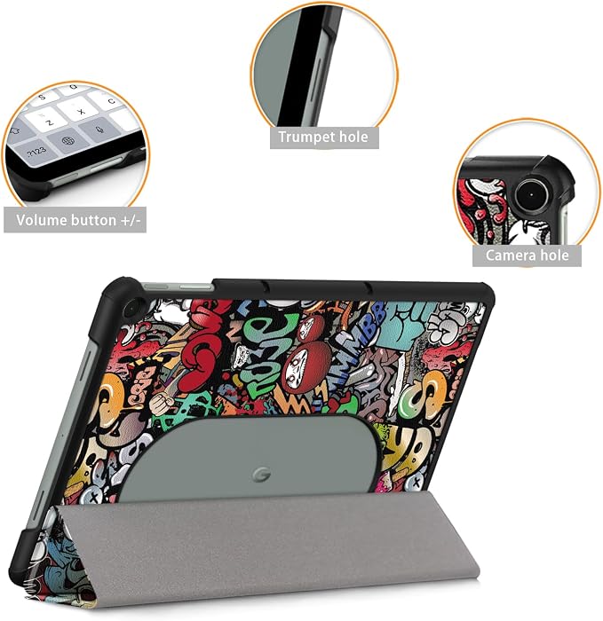Case for Google Pixel Tablet 11inch 2023 Release Folio Slim Cover Lightweight Hard Shell Protective Case with Multi-Angle StandBlack