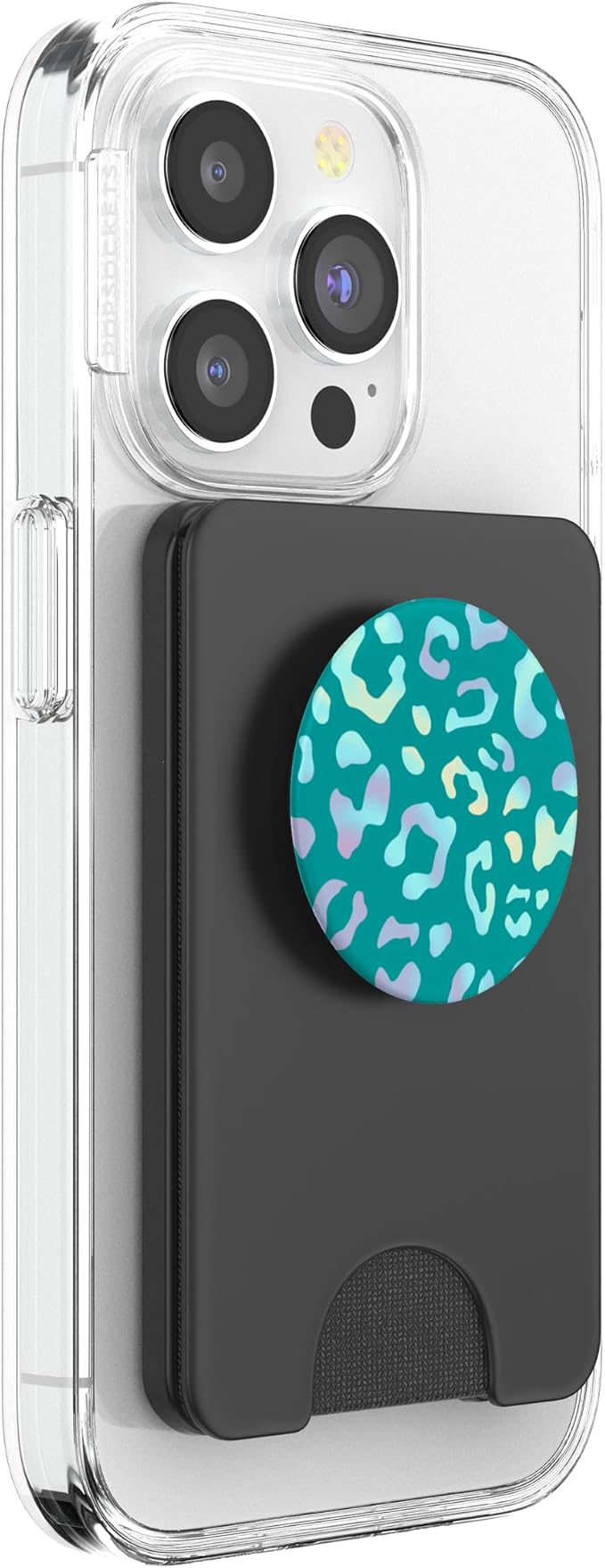 Rainbow Leopard Cheetah Teal PopSockets Adhesive PopGrip