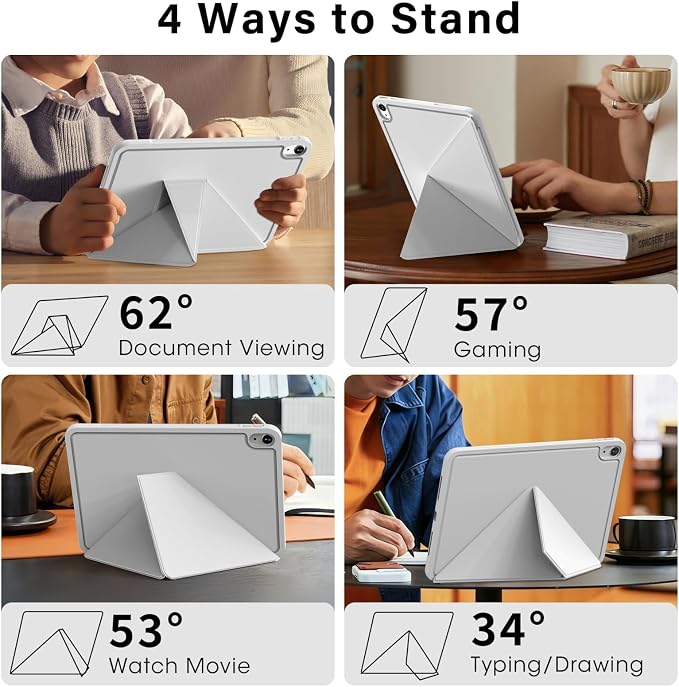 JKSML for iPad (A16) 11th Generation Case 11 Inch 2025/iPad 10th Generation Case 10.9 Inch 2022 with Pencil Holder Bumper Frame Only [No Back Cover] Lightweight &amp Cooling Cover for Gaming Black