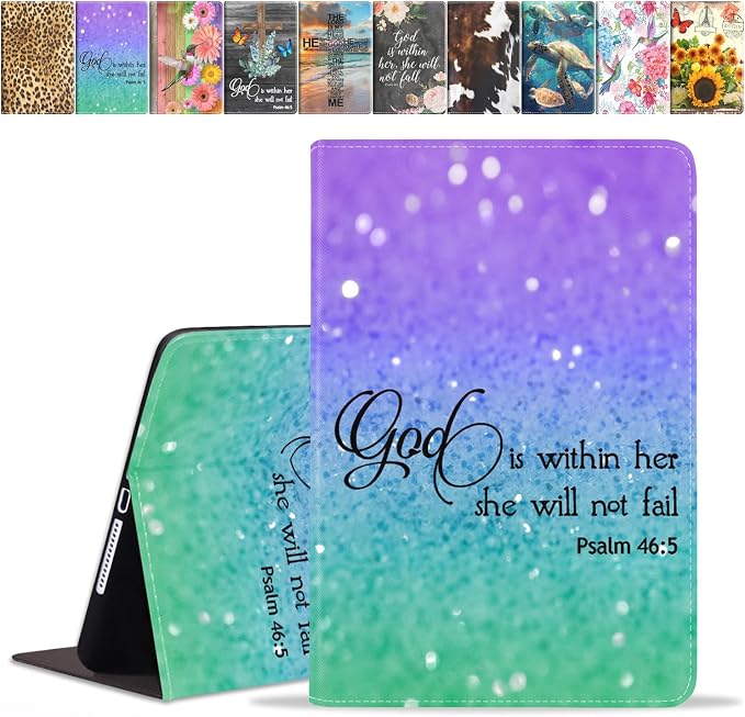 Case for iPad (A16) 11th Generation 11 Inch 2025 iPad 10th Generation 10.9 Inch 2022 Premium PU Leather Stand Folio Cover with Auto Sleep/Wake American Flag Sunflower and Cow