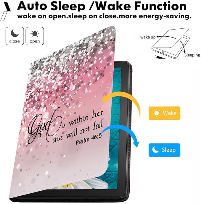 Case for Samsung Galaxy Tab S5e 10.5 inch 2019 Tablet [SM-T720/T725/T727] Slim PU Leather Case Adjustable Stand with Auto Wake/Sleep - Bible Verse Proverbs 31:25