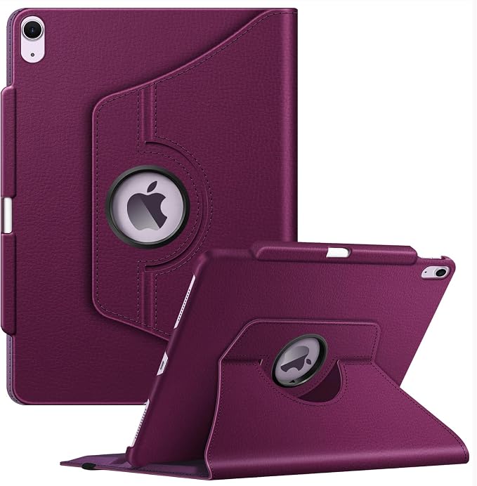 Fintie Rotating Case for iPad Air 13-inch M4/M3/M2 (2026/2025/2024) | 360° Swivel Stand Landscape &amp Portrait Viewing Shockproof Protective Cover Pencil Holder Auto Sleep/Wake Black