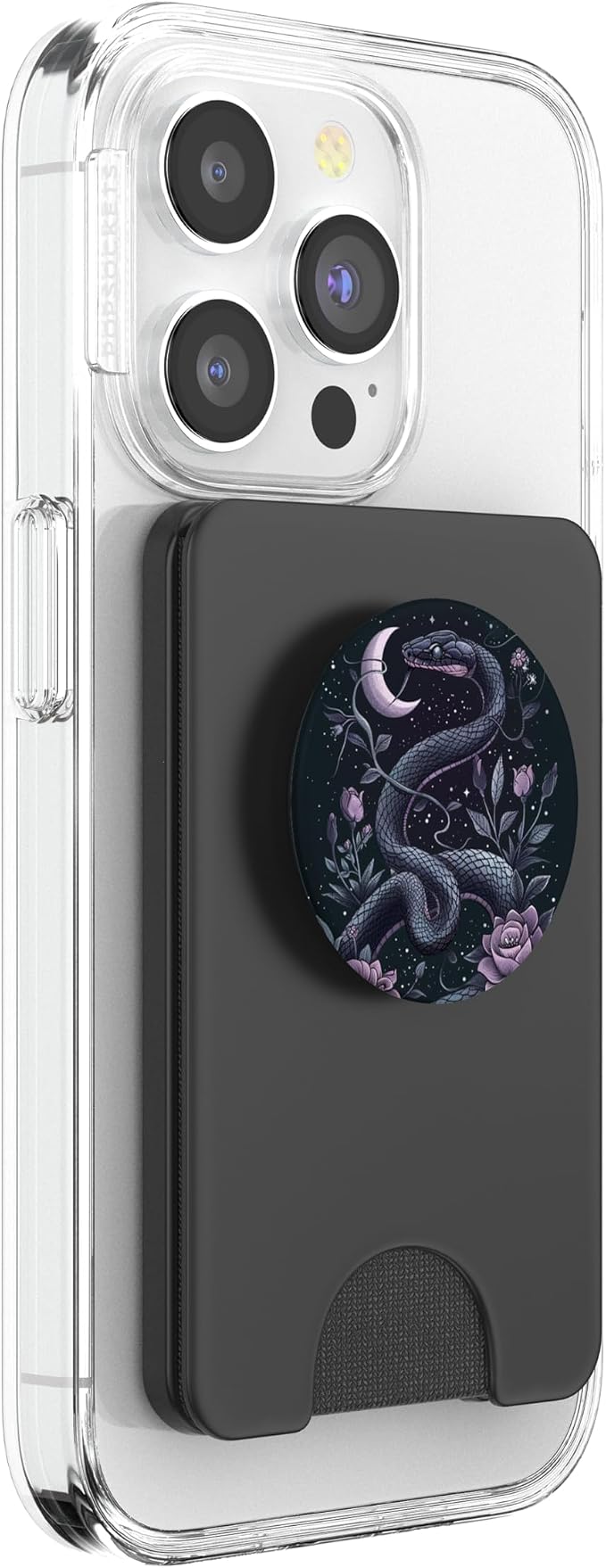 Vintage Snake Purple Flower Witchy Moon Phases PopSockets PopWallet for MagSafe