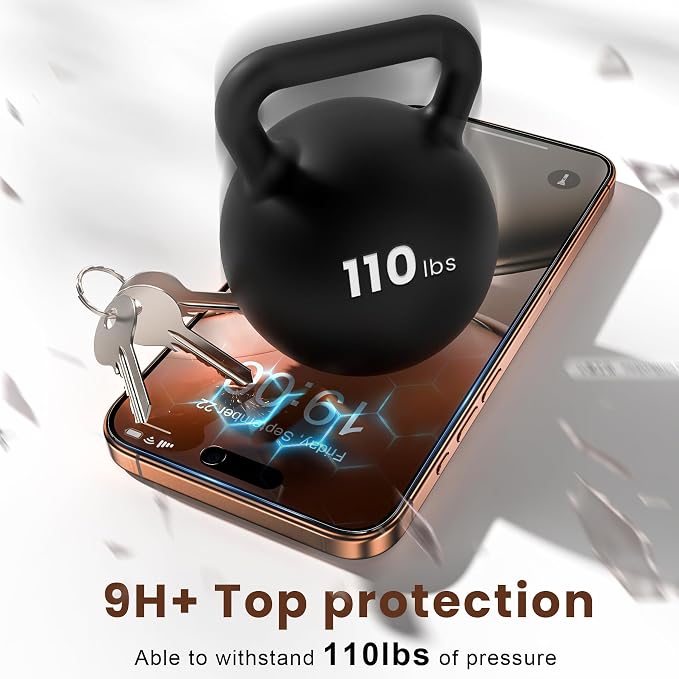Fotbor Compatible for iPhone 17 Pro Privacy Screen Protector 6.3 Inch 2 Pack [Face ID Support] True 23° Anti Spy Tempered Glass with [Auto Dust Installation] 12 FT Military-Grade Protection [Zero Bu