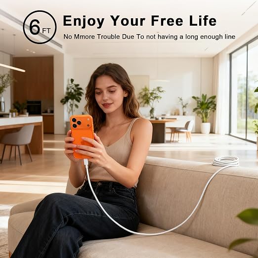 iPhone 17 Fast Charger Block[MFi Certified] 2Pack 40W USB C Wall Charger Plug with 6FT Long USB C to C Charging Data Sync Cable for Apple iPhone 17/17Air/17Pro Max/16 Pro Max/16Pro/16/15ProMax/15Pro