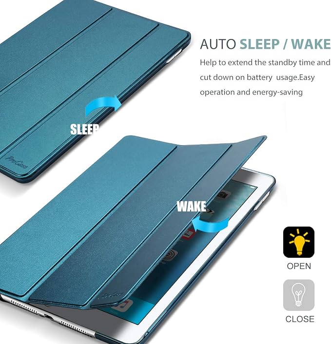 ProCase Smart Case for iPad mini 1 2 3(Model: A1432 A1454 A1455 A1489 A1490 A1491 A1599 A1600) Slim Lightweight Stand Cover with Translucent Frosted Back Support Auto Sleep/Wake -Grey