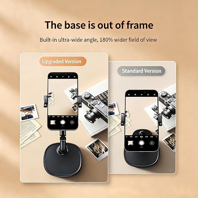 Adjustable Cell Phone Stand360° Rotating Lifting Mobile Phone Holder | for DeskVideo Recording HomeOffice Compatible with All iPhone for Galaxy