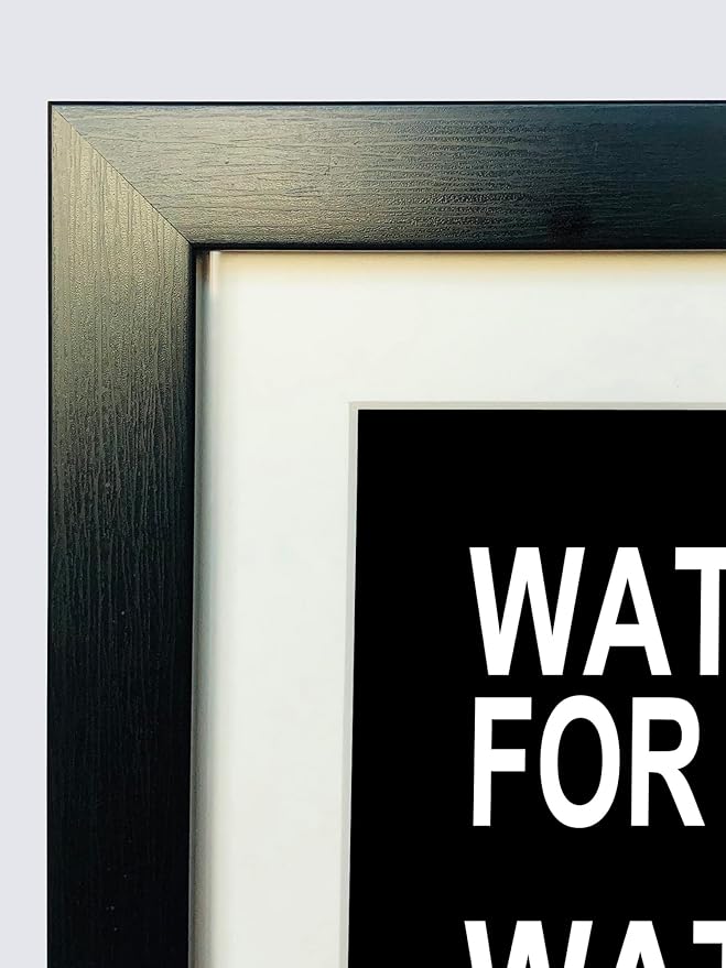 Wieco Art Quotes Wall Art Inspirational Canvas Print Motivation Classroom Decor With Black Picture Frame and Real Glass Made to Display 8x10" with Mat or 11x14" Photos Without Mat for Home Office Wall Decoration