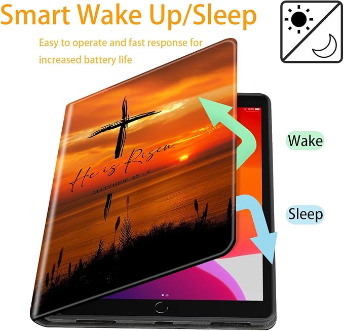 Case for iPad 10.2-inch (2021/2020/2019)/ iPad Air 10.5 2019 / iPad Pro 10.5 Multi-Angle Bracket with Automatic Sleep/Wake Protection Case - Babe We Got This