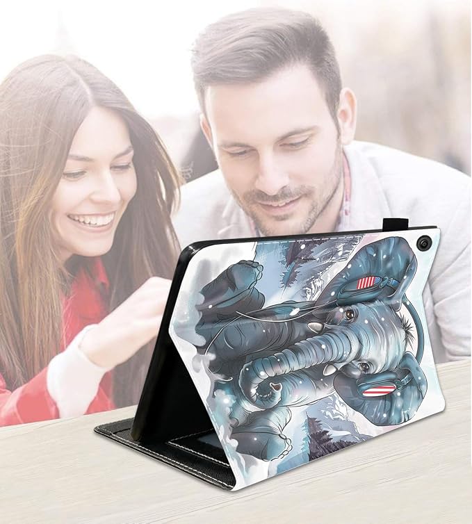 Case for Amazon Fire HD 10 Tablet (9th/7th Generation 2019/2017 Release) Slim PU Leather Cover with Card Slot &amp Auto Wake/Sleep for Fire 10.1 Tablet African American Girl