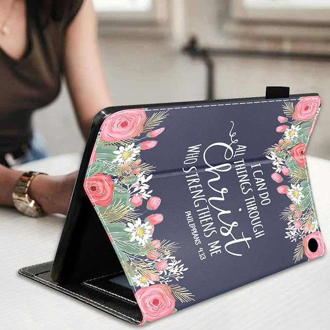 Case for Amazon Kindle Fire HD 10 &amp Fire HD 10 Plus Tablet (11th Generation 2021 Release) Premium PU Leather Stand Cover with Smart Auto Wake American Flag Deer