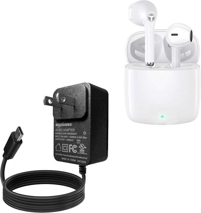 BoxWave Charger Compatible with Tranya F4 - Wall Charger Direct (15W) Rapid Charge Your Device with Built-in 3ft Cable