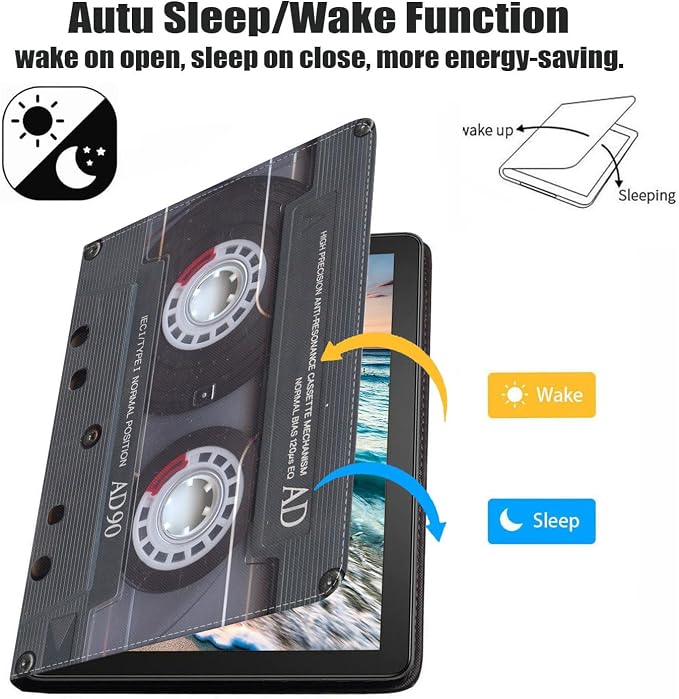 Case for Samsung Galaxy Tab S10 Plus 2024/ S9 Plus/ S9 FE Plus 5G 12.4 Inch 2023 Premium PU Leather Stand Folio Cover with Auto Sleep/Wake Abstract Colorful Dog