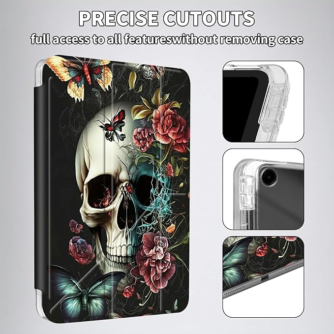for iPad 10.2 &amp 10.5/iPad 9th/8th/7th Generation 10.2 2021 2020 2019 Case Mutil Angles Folding Y-Shaped Stand Cover with Pencil Holder Auto Wake/SleepAmerican Flag and Cow