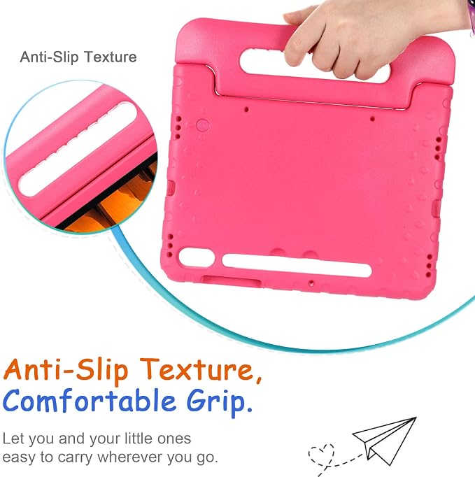 Kids Case for Samsung Galaxy Tab S10 FE Plus 13.1 (2025) Techcircle Handle Stand Light EVA Foam Bumper Protective Rugged Drop Protection Child Proof Cover Black