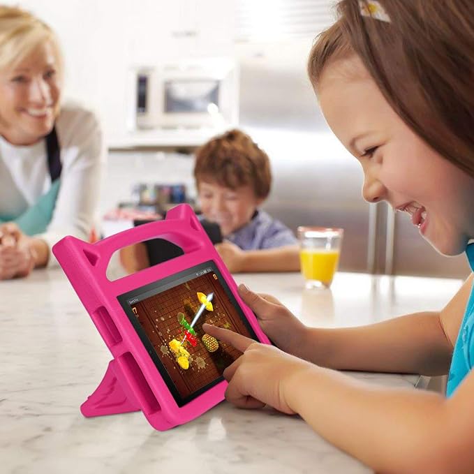 Case for Amazon Fire HD 10 Inch Tablet (11th Generation 2021 Released) - Lightweight Shockproof Kickstand Handle Kids Cover Case + 1 Screen Protector and 1 Stylus (Black)