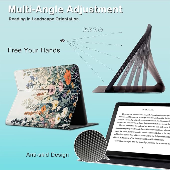 for 6 Kindle 2024 and 2022 (11th Generation) Case Slim Lightweight Smart Cover Case with Auto-Wake/Sleep for Kindle 2024Bald Eagle Flag