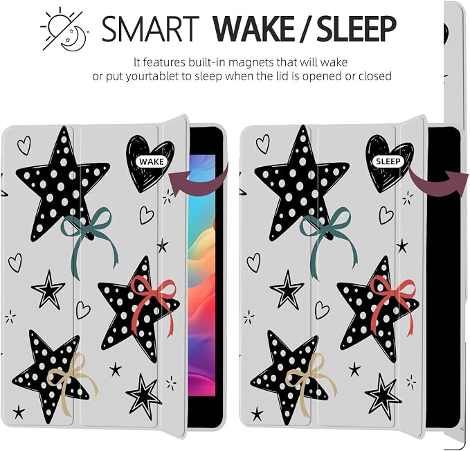 Joyland Leopard Print for iPad 10th Generation Case 10.9 inch 2022/iPad (A16) 11th Gen 11 2025Built-in Pencil Holder with Shockproof Cover Clear Transparent Back Shell Auto Wake/SleepBlack