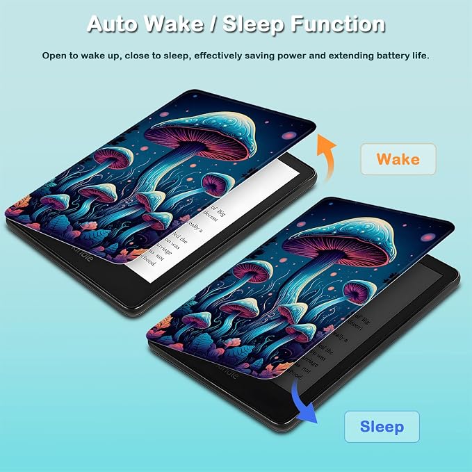 for 6 Kindle 2024 and 2022 (11th Generation) Case Slim Lightweight Smart Cover Case with Auto-Wake/Sleep for Kindle 2024Beach Starfish