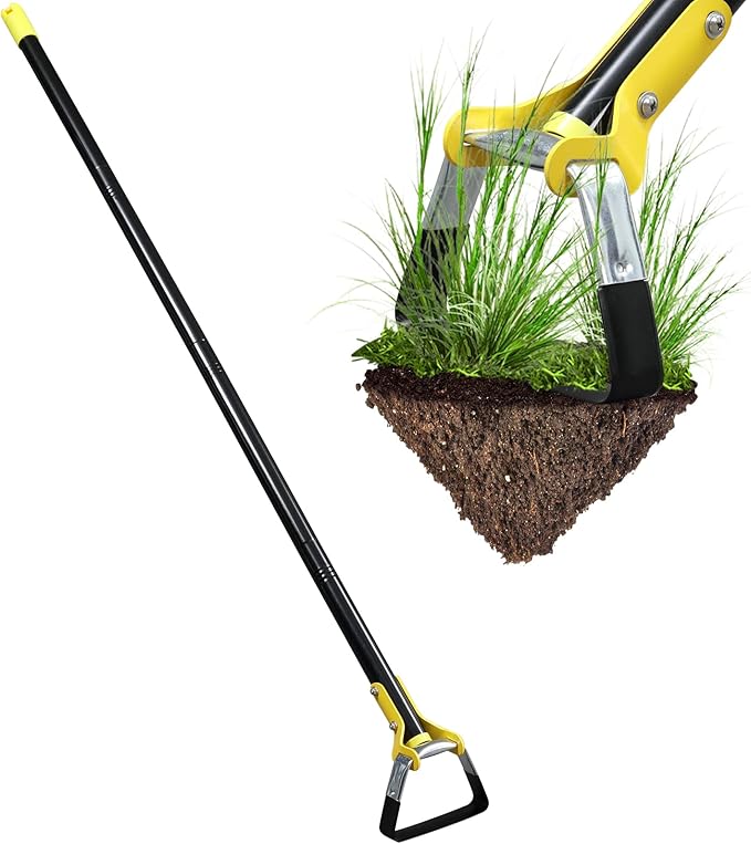 72 inch Garden Hoe， weeding tools for garden,Handheld Weeding Rake Planting Vegetables Farm,Sharp Durable Gardening Gifts for Hoe Garden Tool Traditional Steel Quenching Forging Process