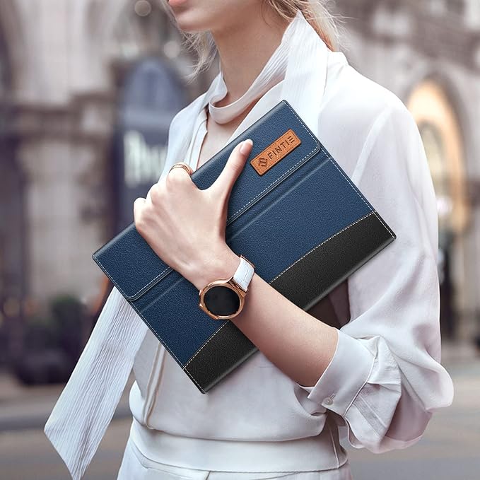 Fintie Portfolio Case for Samsung Galaxy Tab S8/Tab S7 11 Inch | Multiple Angles Business Cover with Pocket Built-in S Pen Holder Auto Sleep/Wake Dreamy Marble
