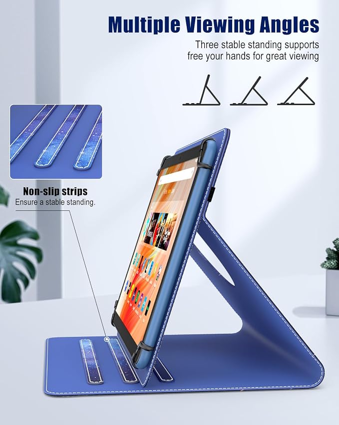 TiMOVO Universal Rotating Case for 11 Inch Tablet Black | 360 Degree Rotating Stand Pen Pocket 9 10 10.1 Inch Android Touchscreen Compatible