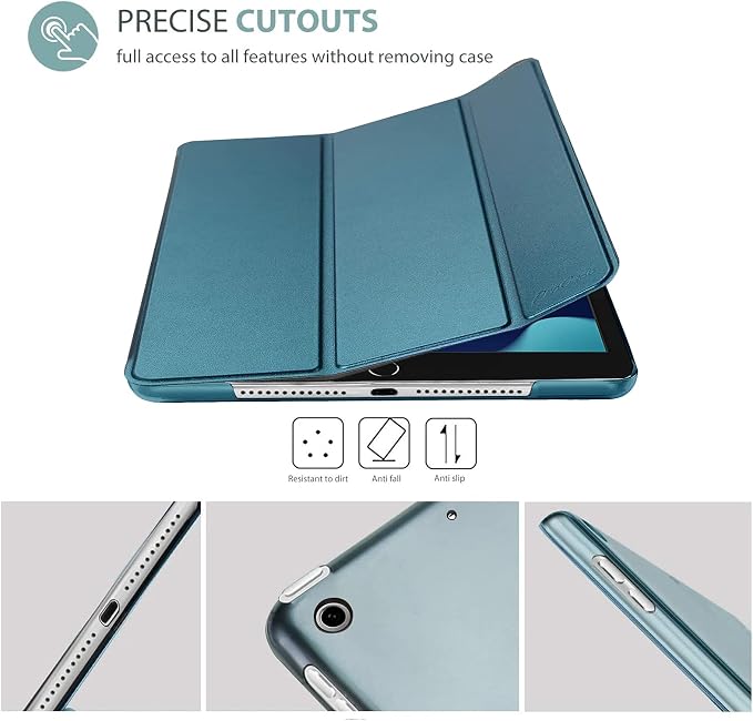 ProCase iPad 10.2 Case 2021 9th Gen/ 2020 8th Gen/ 2019 7th Gen Case with Tempered Glass Screen Protector Slim Stand Hard Shell Protective Smart Cover for 10.2” iPad 9th/8th/7th Generation -Black