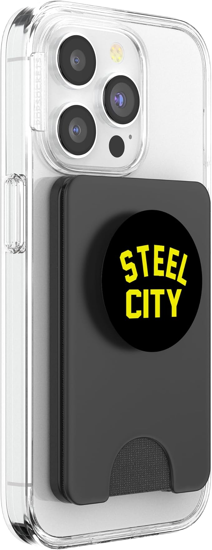 STEEL CITY PITTSBURGH BLACK AND GOLD PopSockets Adhesive PopGrip