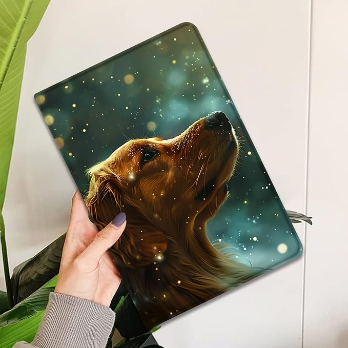 Case for iPad Pro 13 Inch M4 (2024) Slim Multi-Angle Smart Stand Cover with Automatic Sleep/Wake Function for iPad Pro 13 Inch Art Dragonfly