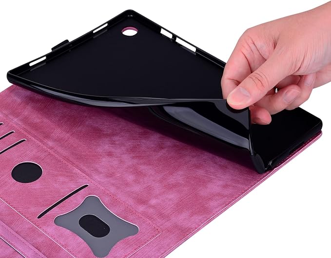 Case for Honor MagicPad 3 Pro 12.3 12.3 2026Multi-Angle Viewing PU Leather Folio Stand Cover with Pencil HolderShockproof Protective Case for Honor MagicPad 3 Pro 12.3 2026Rose Red