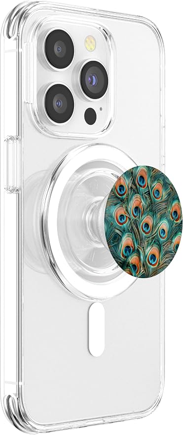 Peacock Feather Pattern PopSockets PopGrip for MagSafe