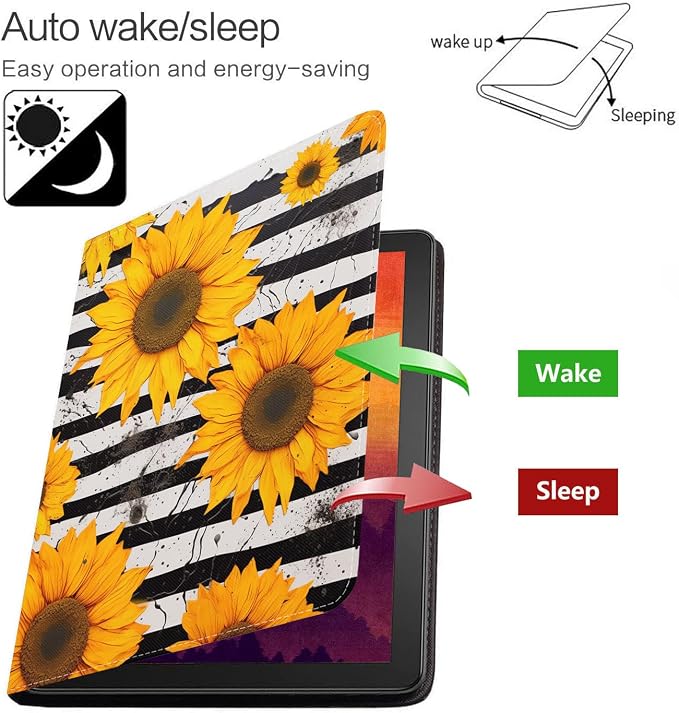 Case for Samsung Galaxy Tab S10 Lite/ S10 FE/ S9 FE 5G 10.9 Inch/ S9 11 Inch - Slim PU Leather Folding Stand Folio Cover with Auto Sleep/Wake - African American Girl