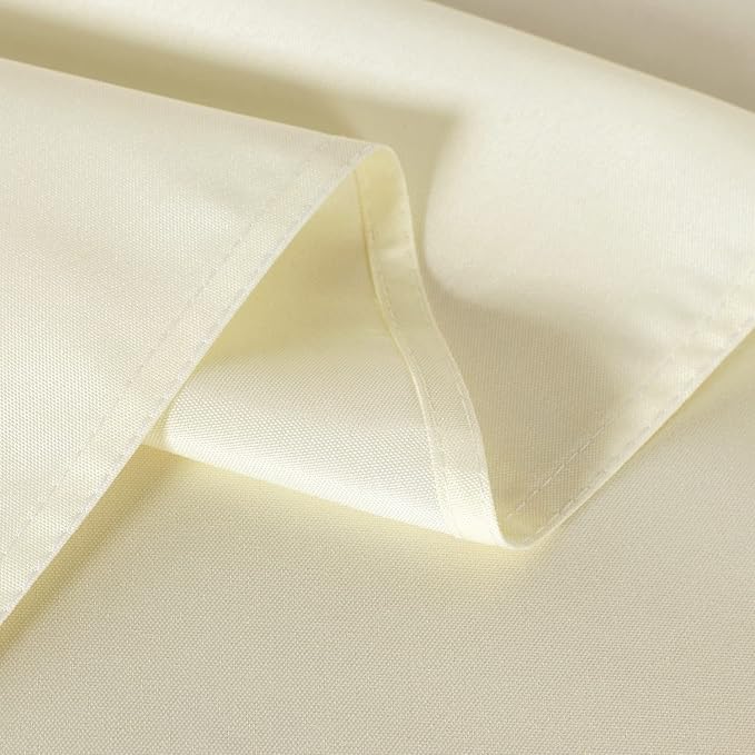 sancua 2 Pack Beige Tablecloth 60 x 102 Inch, Rectangle 6 Feet Table Cloth - Stain and Wrinkle Resistant Washable Polyester Table Cover for Dining Tables, Buffet Parties and Camping