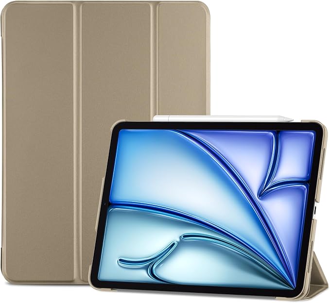 ProCase Smart Case for iPad Air 11-inch M4/M3/M2 &amp Air 10.9 5th/4th Gen | Hard Back Cover with Auto Sleep/Wake Slim Lightweight Case for iPad Air 11 2026/25/24 &amp 10.9 2022/2020-Aqua
