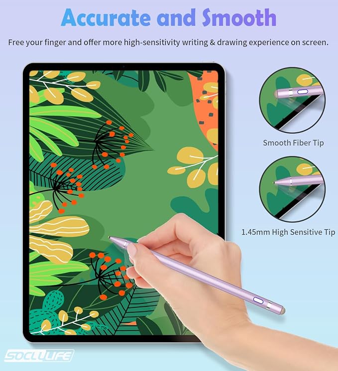 Active Stylus Pen for Touch ScreensDual Pen Tips for iOS &amp Android Drawing &amp WritingHigh Precise Digital Pencil for Apple iPhone 16/15/14/13/12/11/X/8iPad Air/Pro/MiniPhone/Tablet/Sam-sung