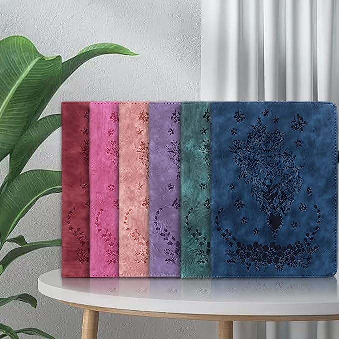 Case for iPad (A16) 11th Generation 11 Inch 2025 iPad 10th Generation 10.9 inch 2022 Auto Wake/Sleep Multi-Angle Flip PU Leather Cover with Pencil Holder Blue