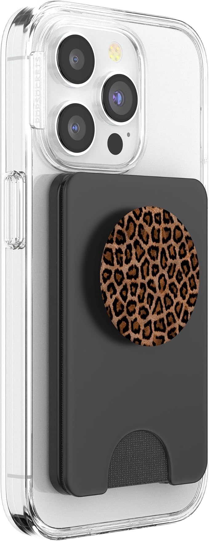 Cell Phone Button Holder Pop Out Knob Brown Leopard Print PopSockets Adhesive PopGrip