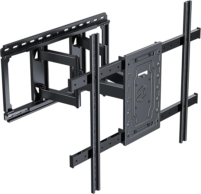 USX MOUNT Heavy Duty Full Motion TV Wall Mount for 60-100 Inch Large TVs, up to 220lbs, Swivel & Tilt, Preassembled TV Mount for 60" 65" 75" 80" 85" 90" 98" 100", Max VESA 800x600mm, Fits 12-24" Studs