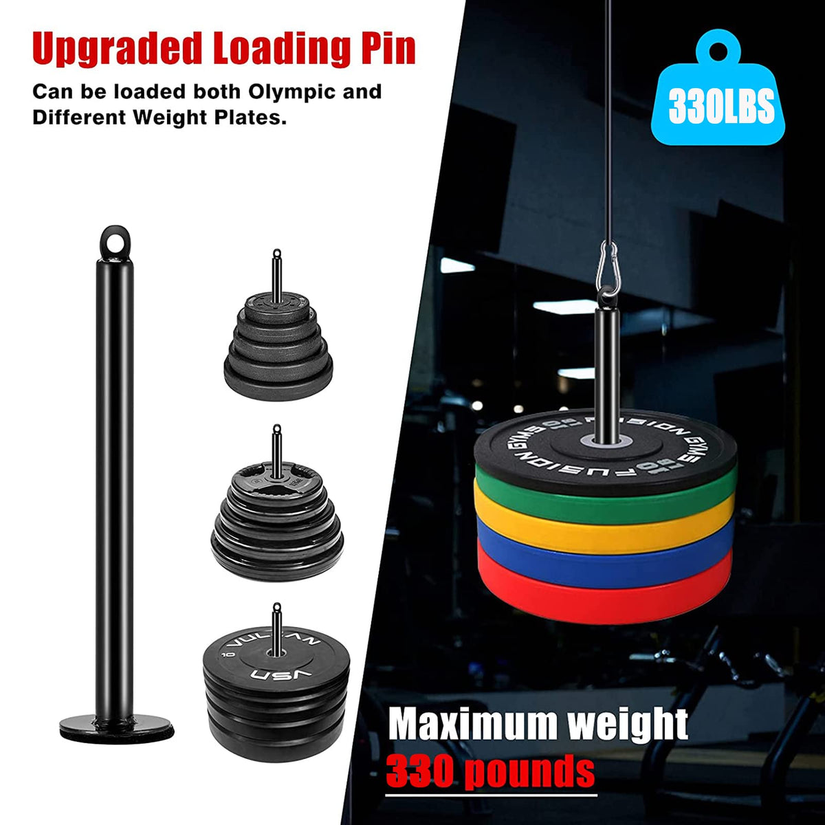 Taeku LAT Pulley System for Home Gym – Strength Training Fitness Equipment Cable Machine for Triceps, Biceps, Back & Shoulder Workouts