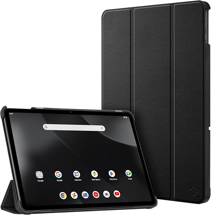 Fintie Slim Case for Onn. 11 Inch Tablet Pro (2024 Model 100146660) | Premium Vegan Leather Lightweight Hard Shell Stand Cover Compatible with Onn Pro 11 Gen4 Tablet Black