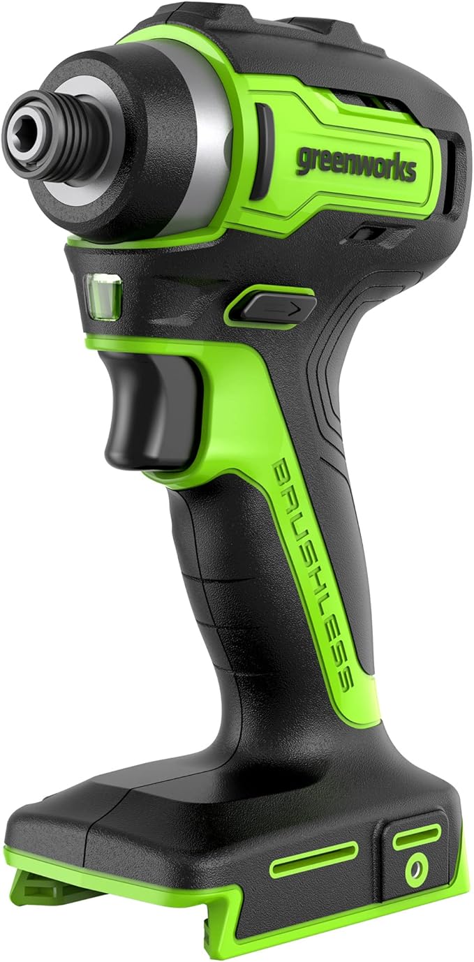 Greenworks 24V Brushless 1950 in./lbs Impact Driver, 1/4-inch Hex Variable Speed, Tool Only