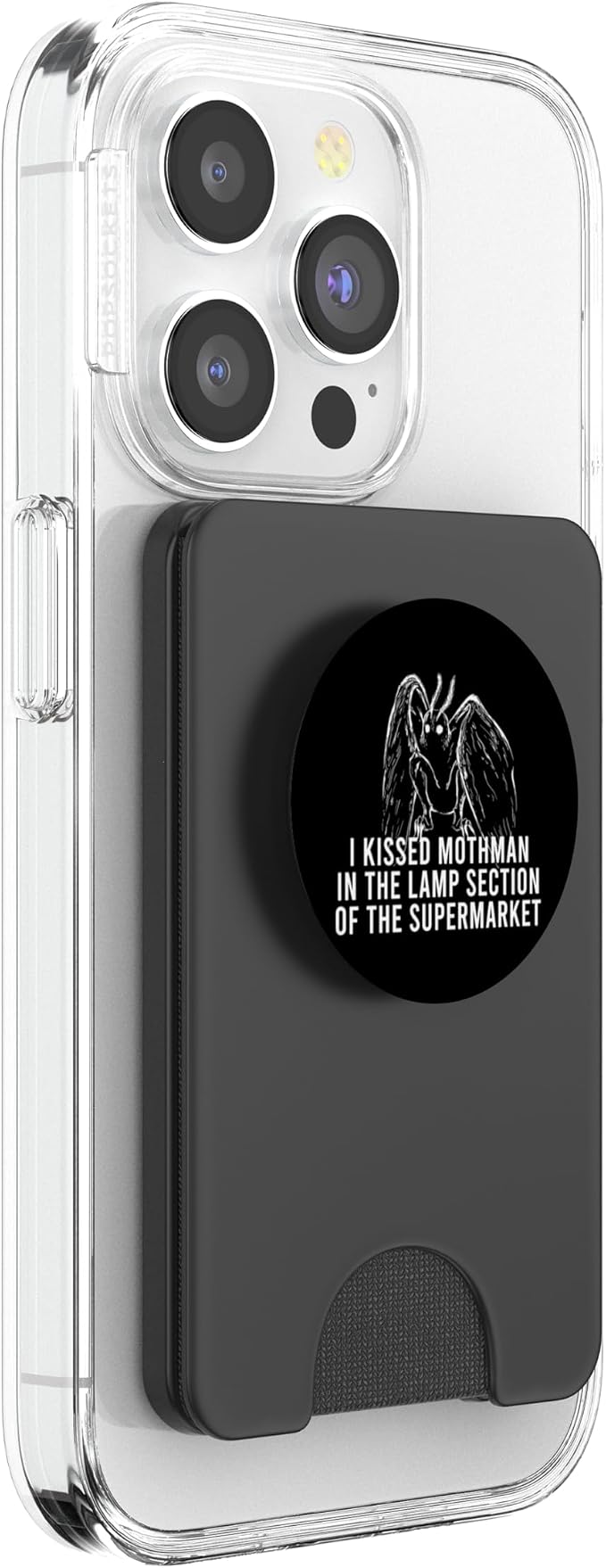 Mothman Cryptid I Kissed Mothman In The Lamp Section PopSockets Adhesive PopGrip