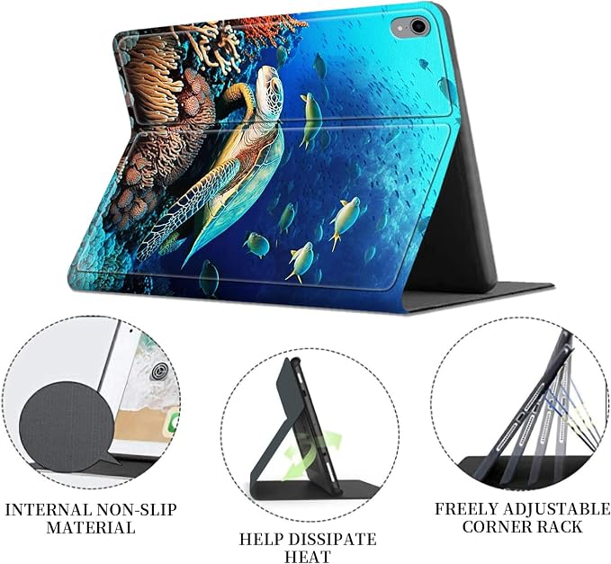 Case for iPad (A16) 11th Generation 11 Inch 2025/ iPad 10th Generation 10.9 Inch 2022 CaseHybrid Slim Multi-Angles Stand Auto Wake/Sleep Cover-Beach Sunset