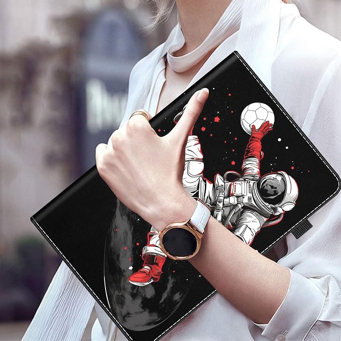 Case for All-New Amazon Fire HD 10 and 10 Plus Tablet (13th/11th Generation 2023/2021 Release) 10.1 Multi-Angle Smart Stand Cover Auto Sleep/Wake Skull and Fire